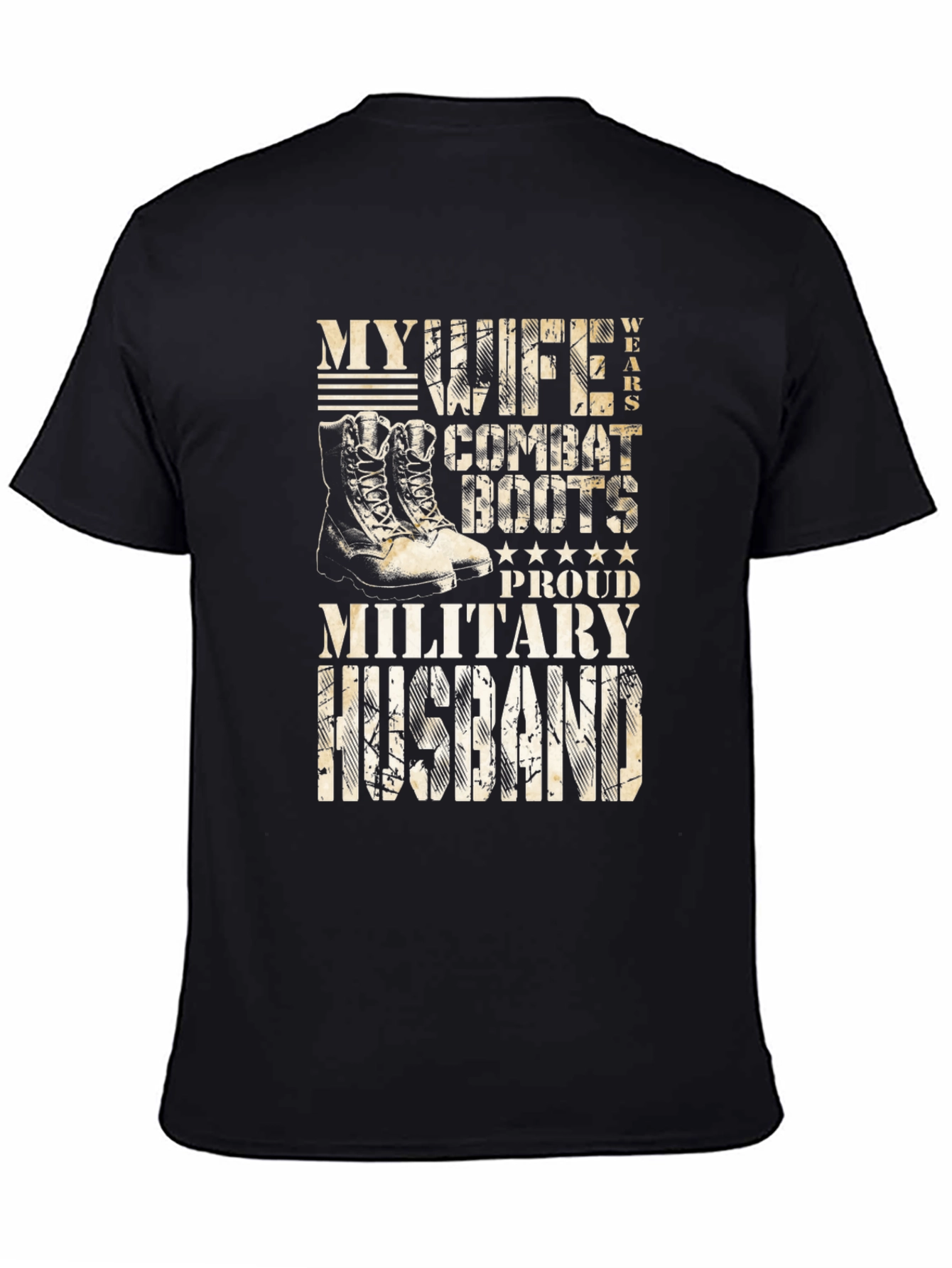 Military Husband Combat Boots T-Shirt