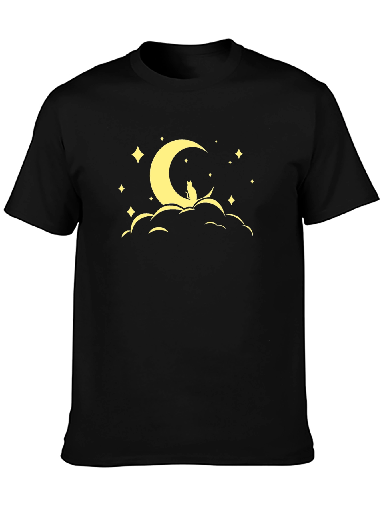 Cat Moon Star Graphic Tee