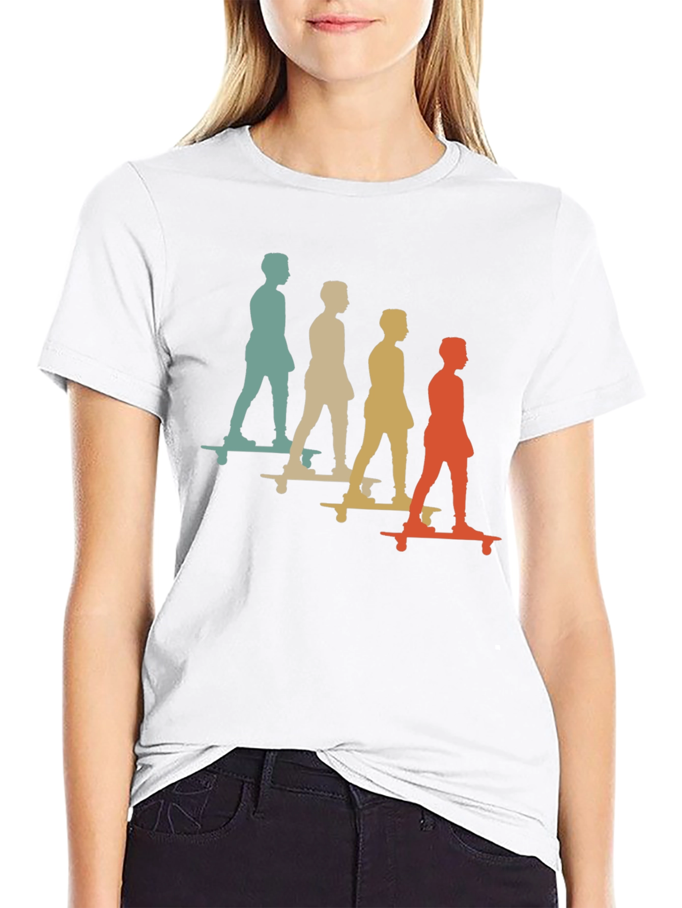 Retro Skateboarder Silhouette T-Shirt