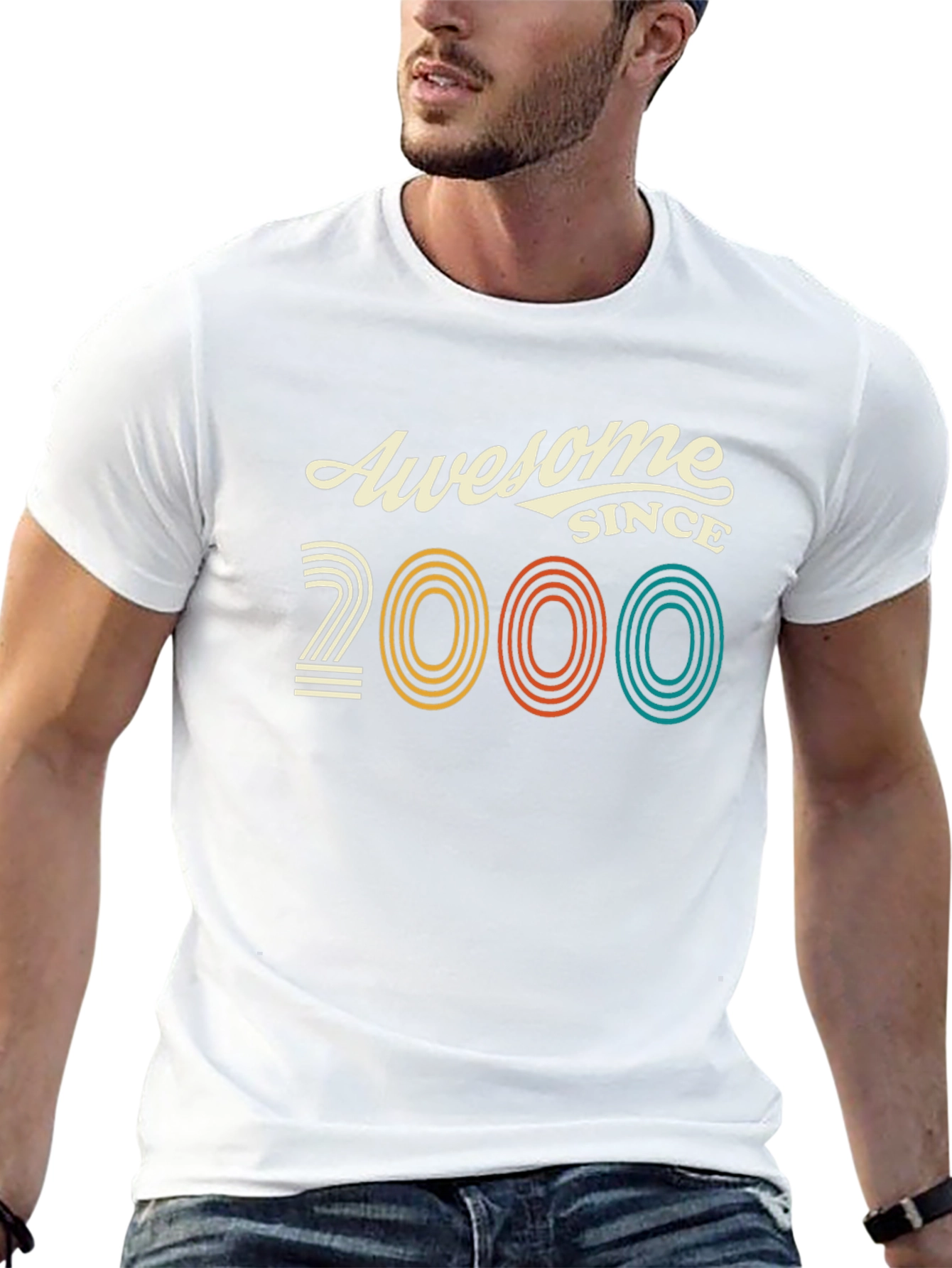 Awesome Since 2000 Black Graphic Tee