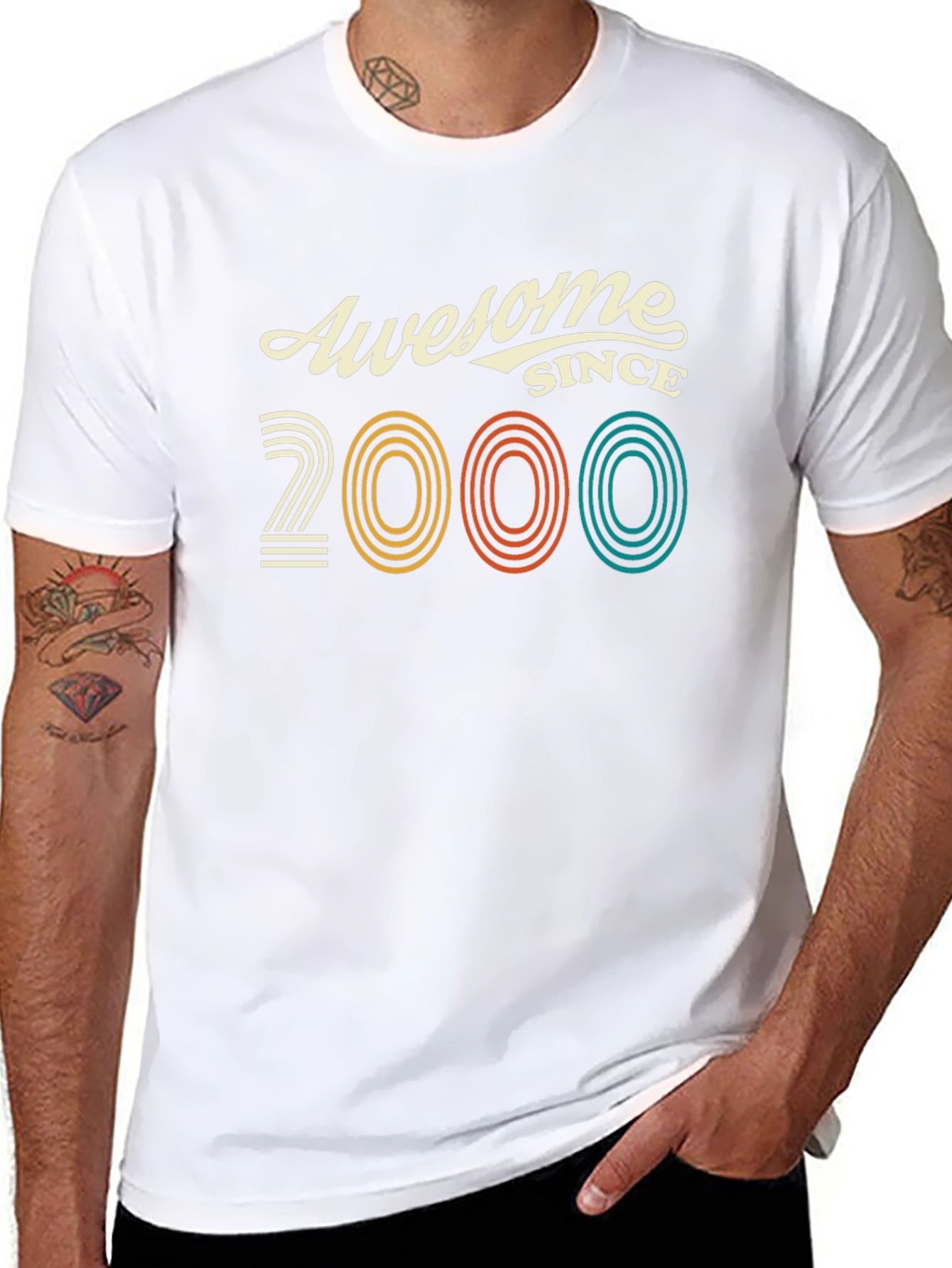 Awesome Since 2000 Black Graphic Tee