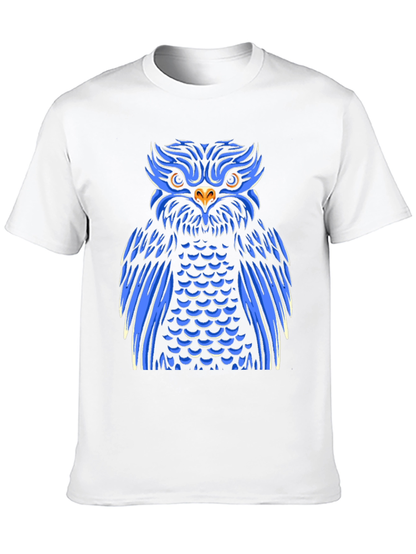 Blue Owl Graphic Print Black T-Shirt
