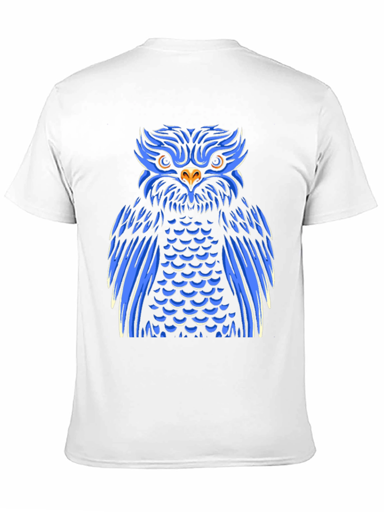 Blue Owl Graphic Print Black T-Shirt