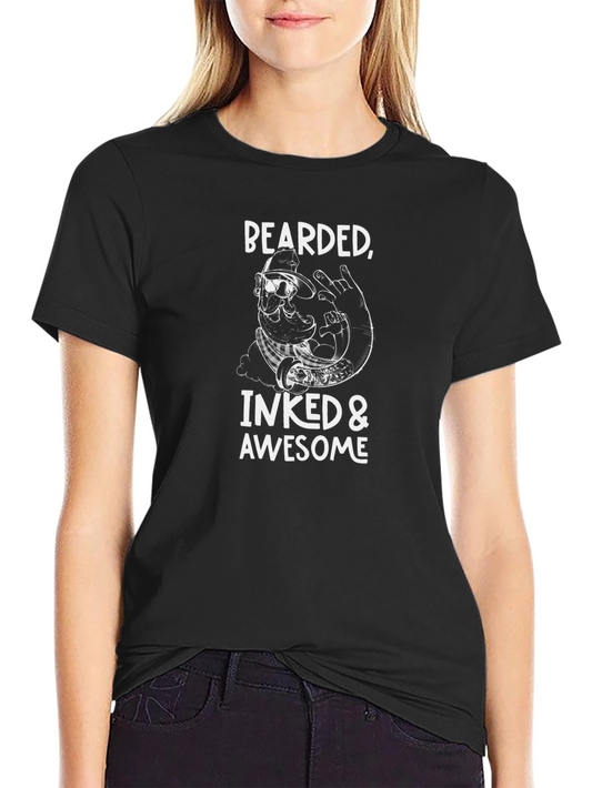 Bearded Inked & Awesome Graphic T-Shirt