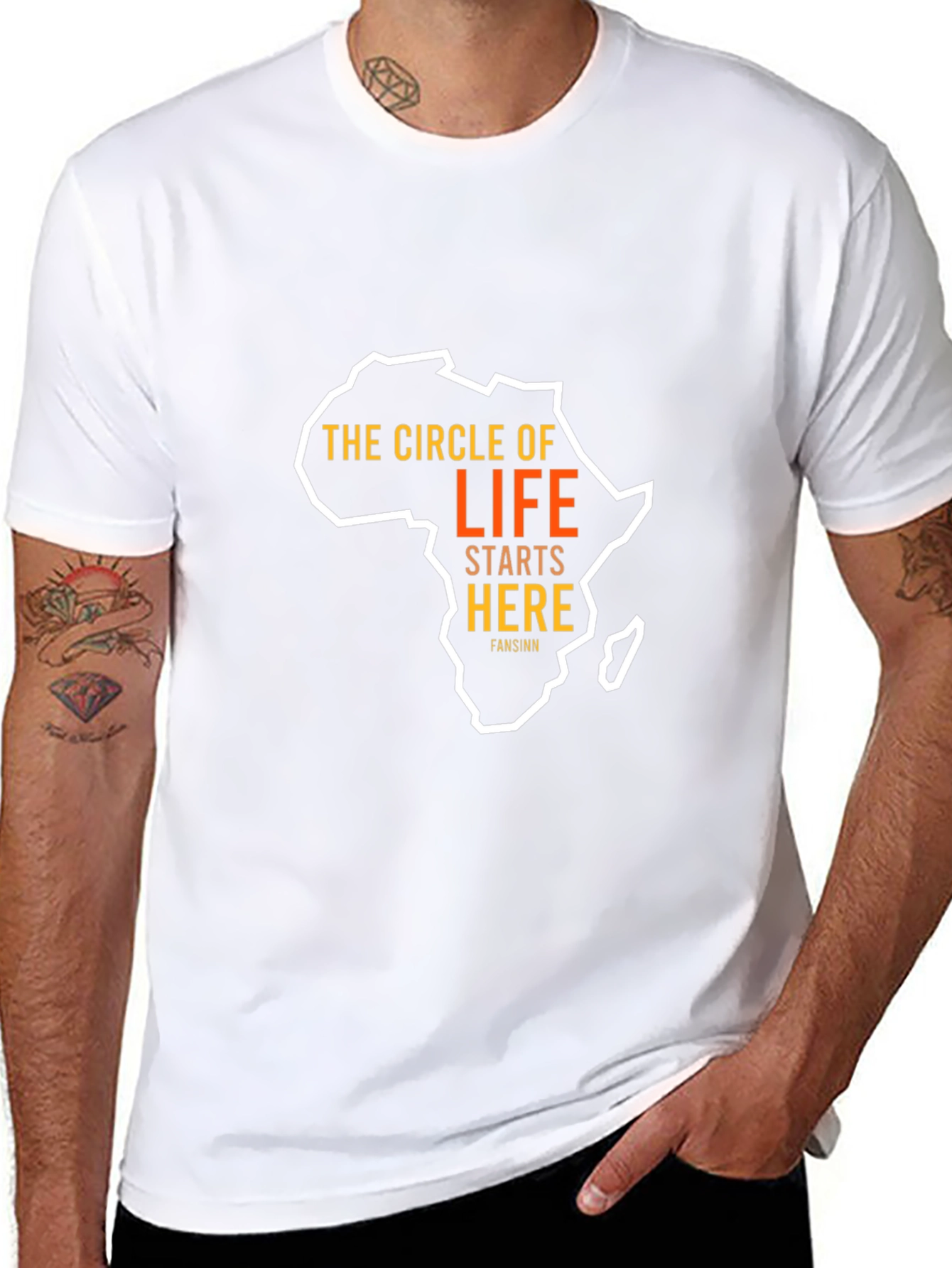 Africa Circle of Life Graphic Tee - Black