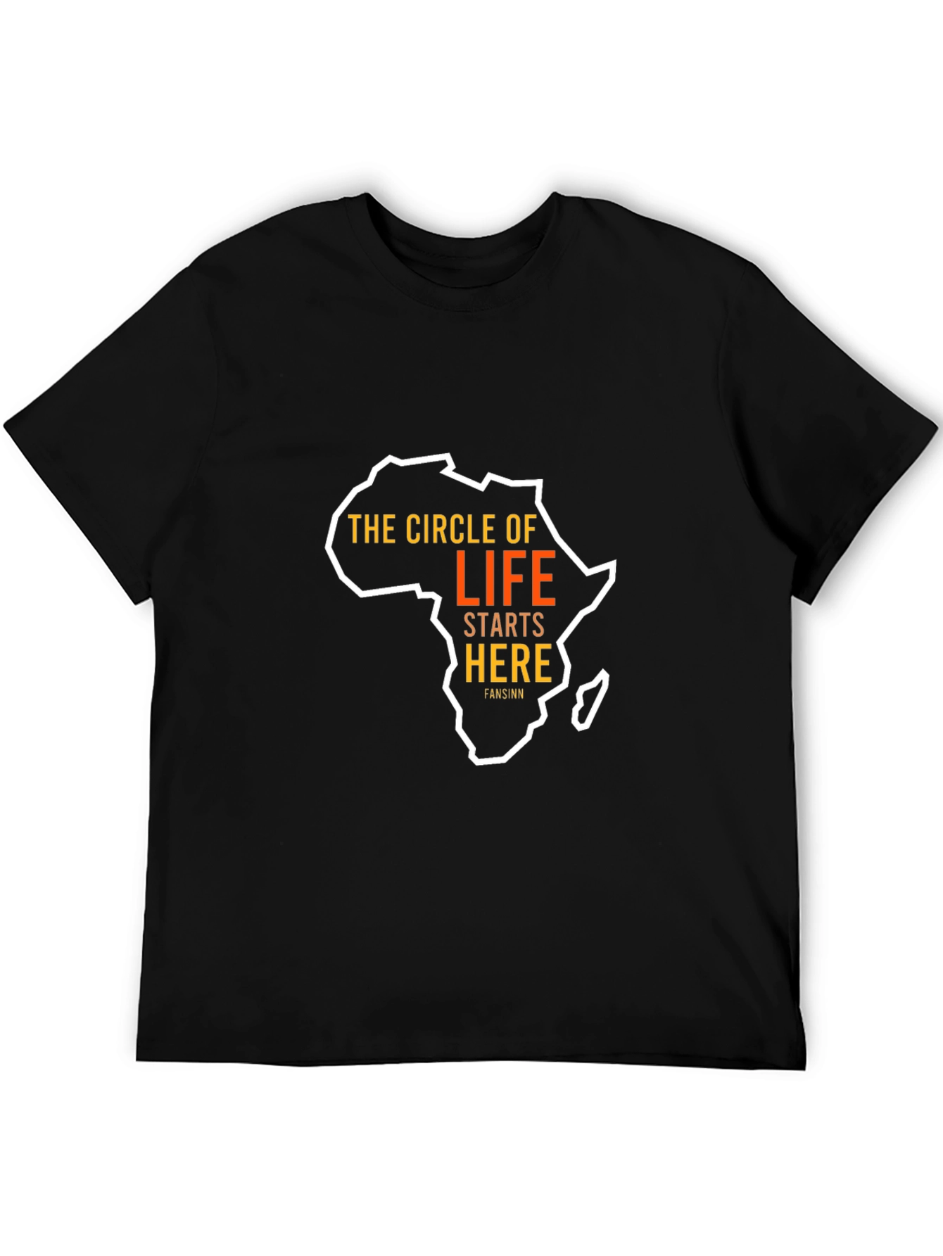 Africa Circle of Life Graphic Tee - Black