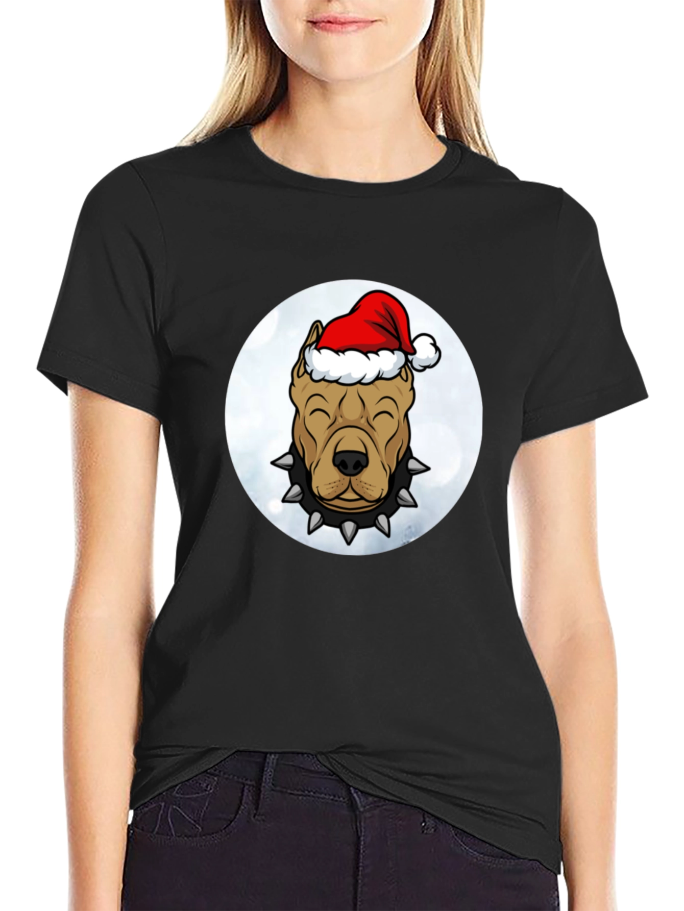 Christmas Pitbull Dog T-Shirt