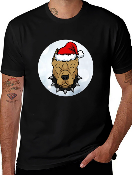 Christmas Pitbull Dog T-Shirt