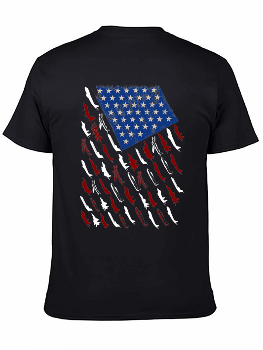 American Flag Fighter Jet Graphic T-Shirt