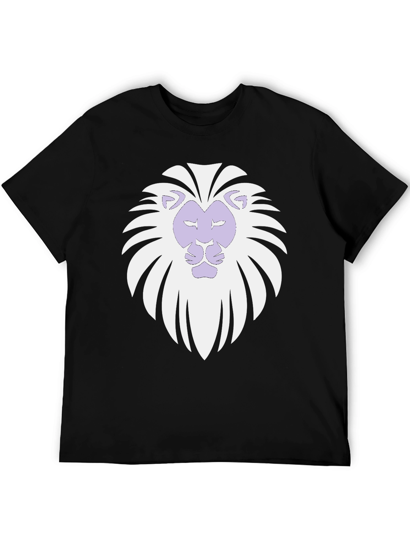 Lion Graphic Print Tee - Black