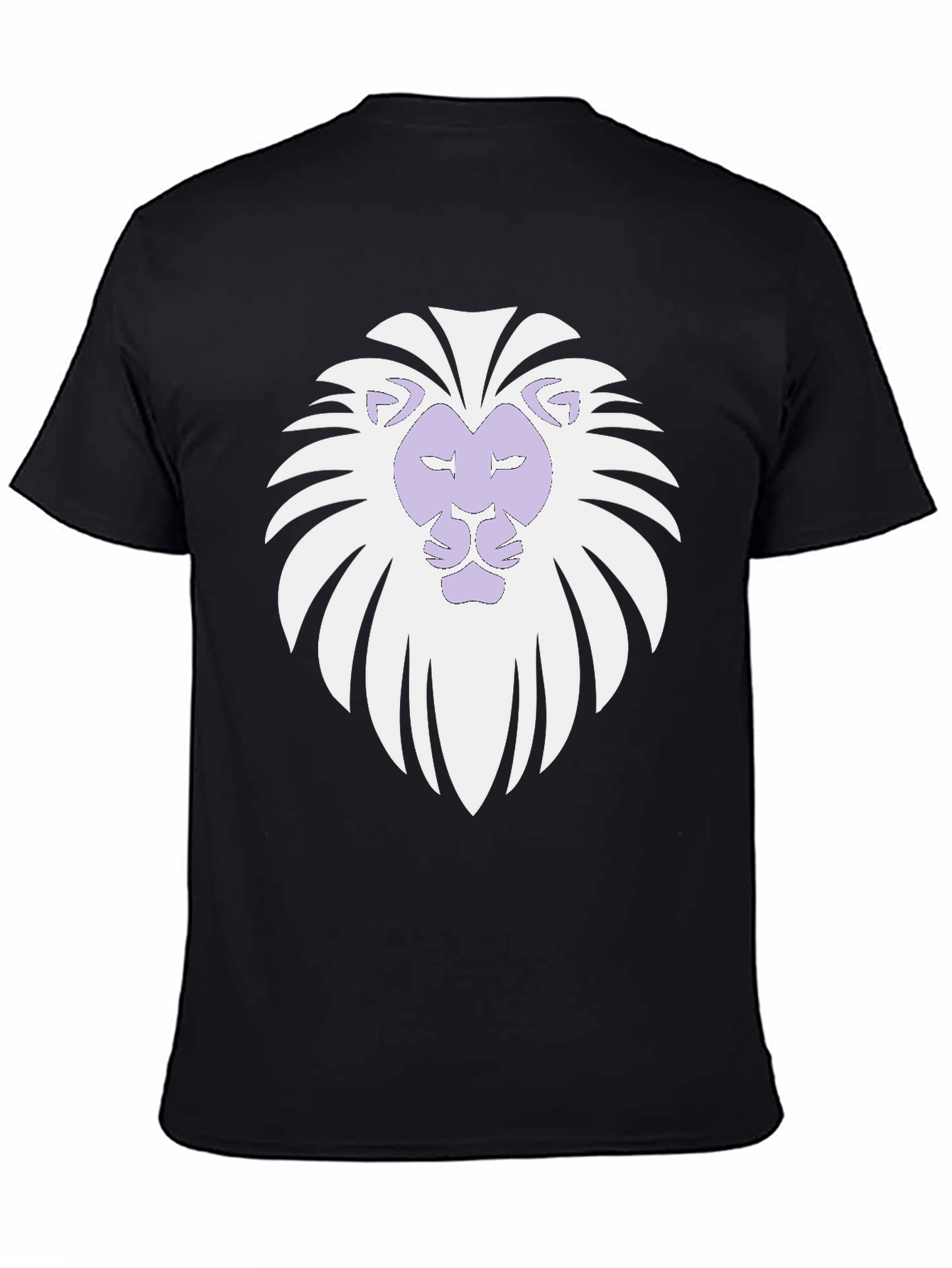 Lion Graphic Print Tee - Black