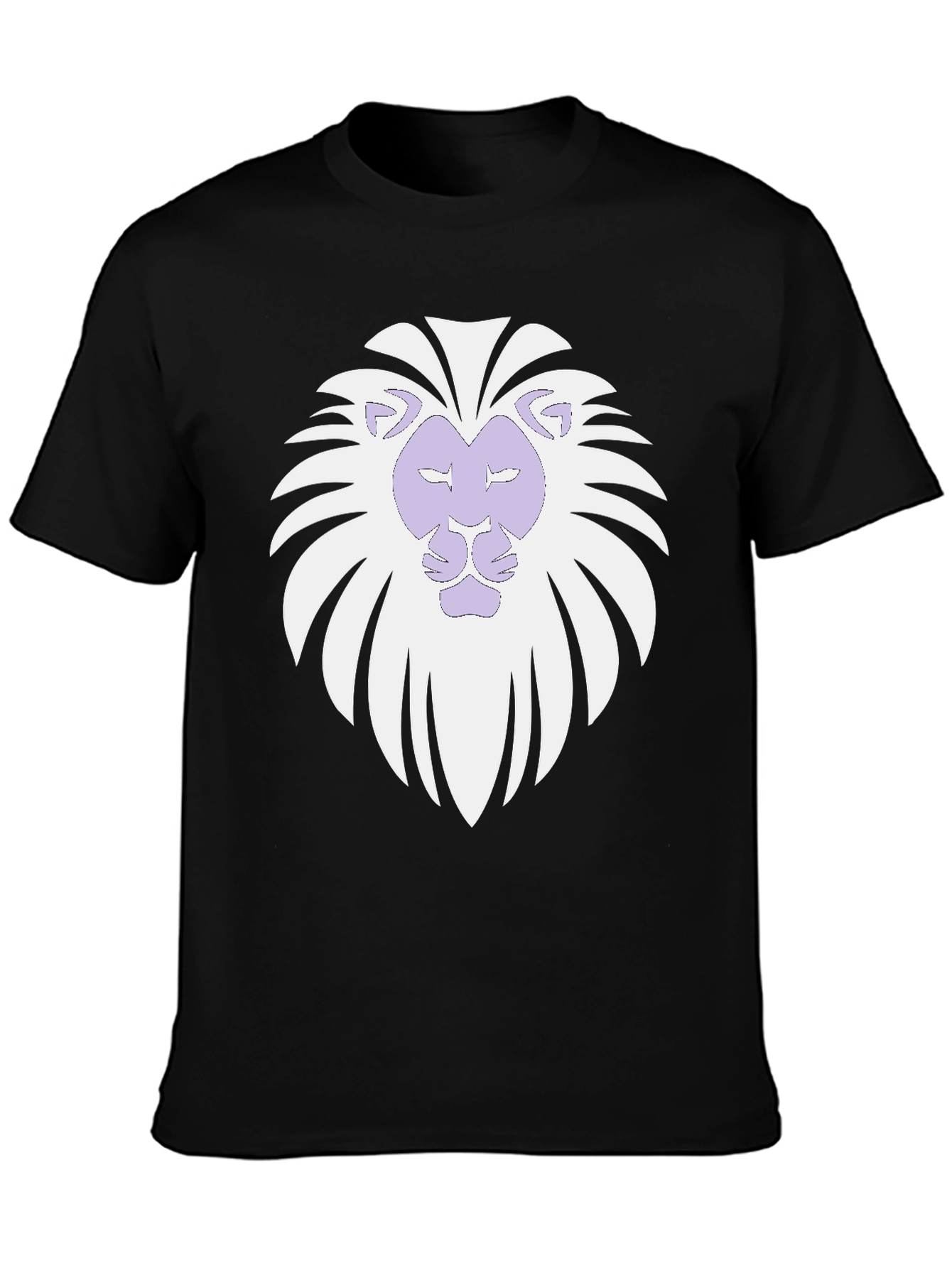Lion Graphic Print Tee - Black