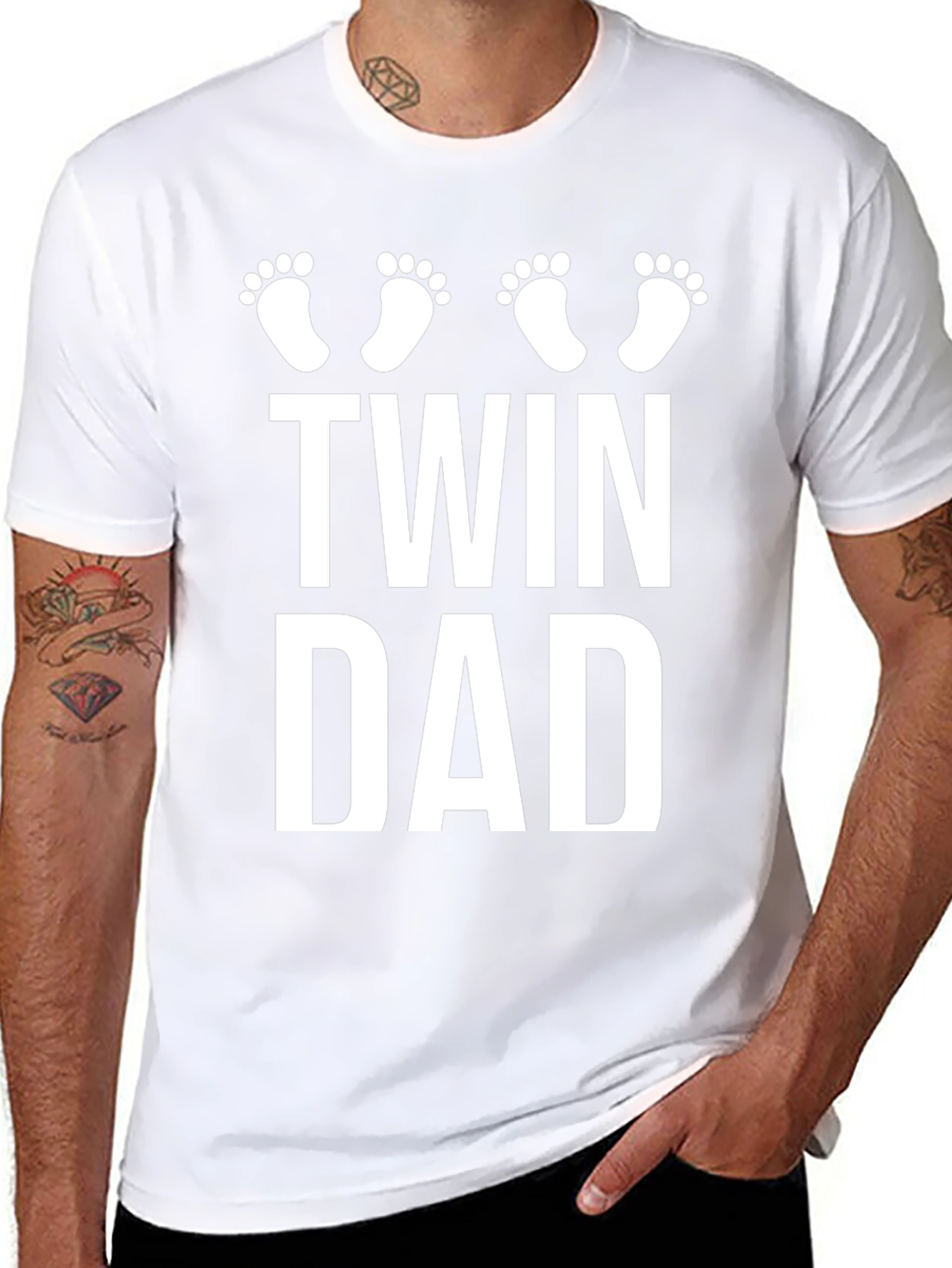 Twin Dad Black T-Shirt