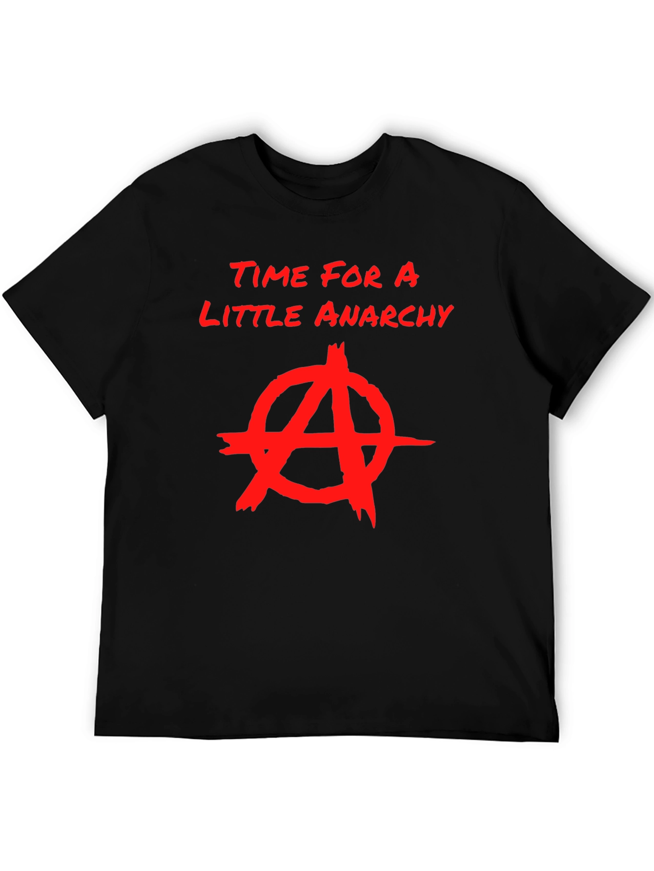 Anarchy Graphic Print Crew Neck T-Shirt