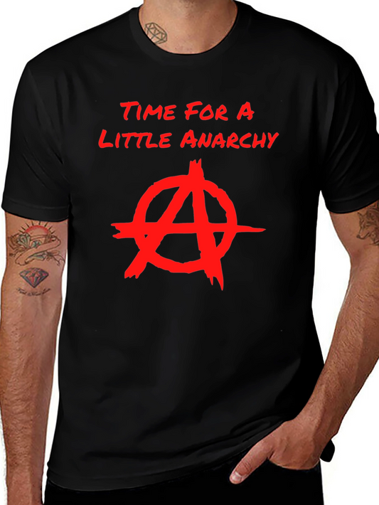 Anarchy Graphic Print Crew Neck T-Shirt