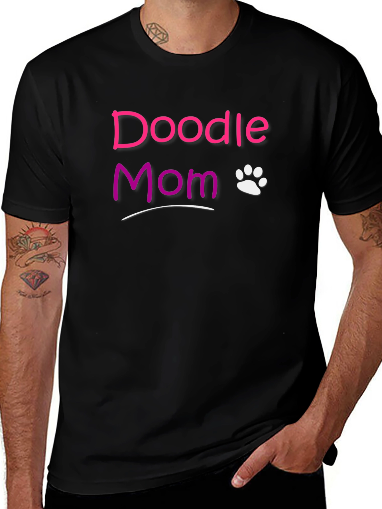 Doodle Mom Paw Print T-Shirt