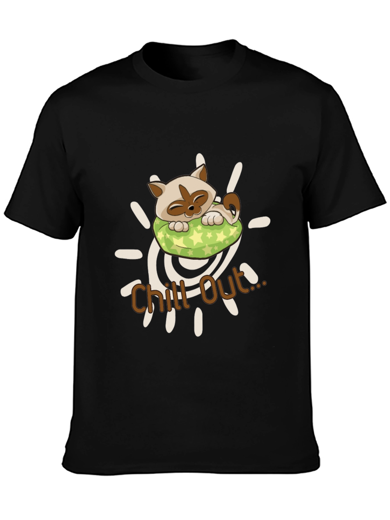 Chill Out Cat T-Shirt - Relaxed Style