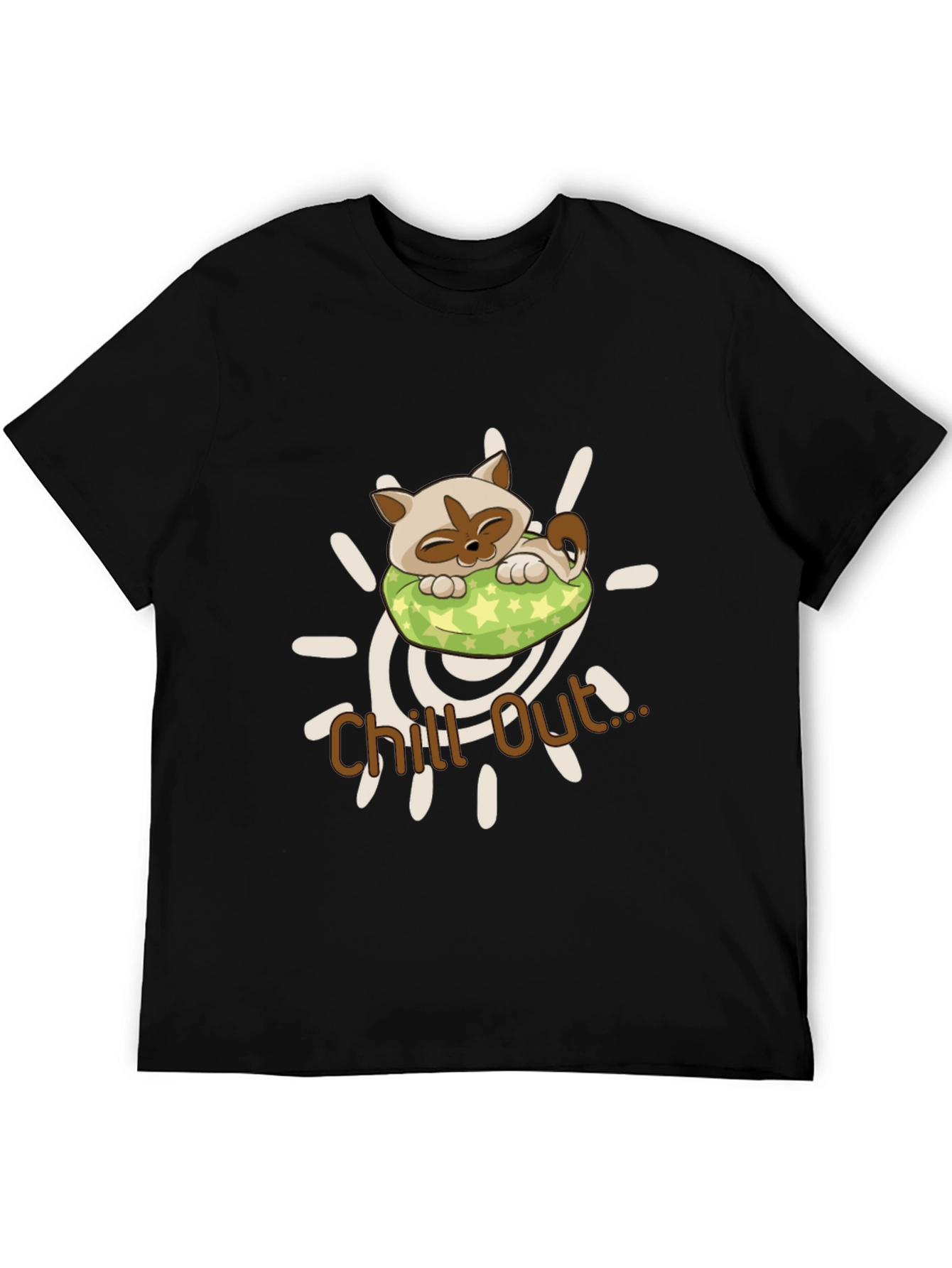 Chill Out Cat T-Shirt - Relaxed Style