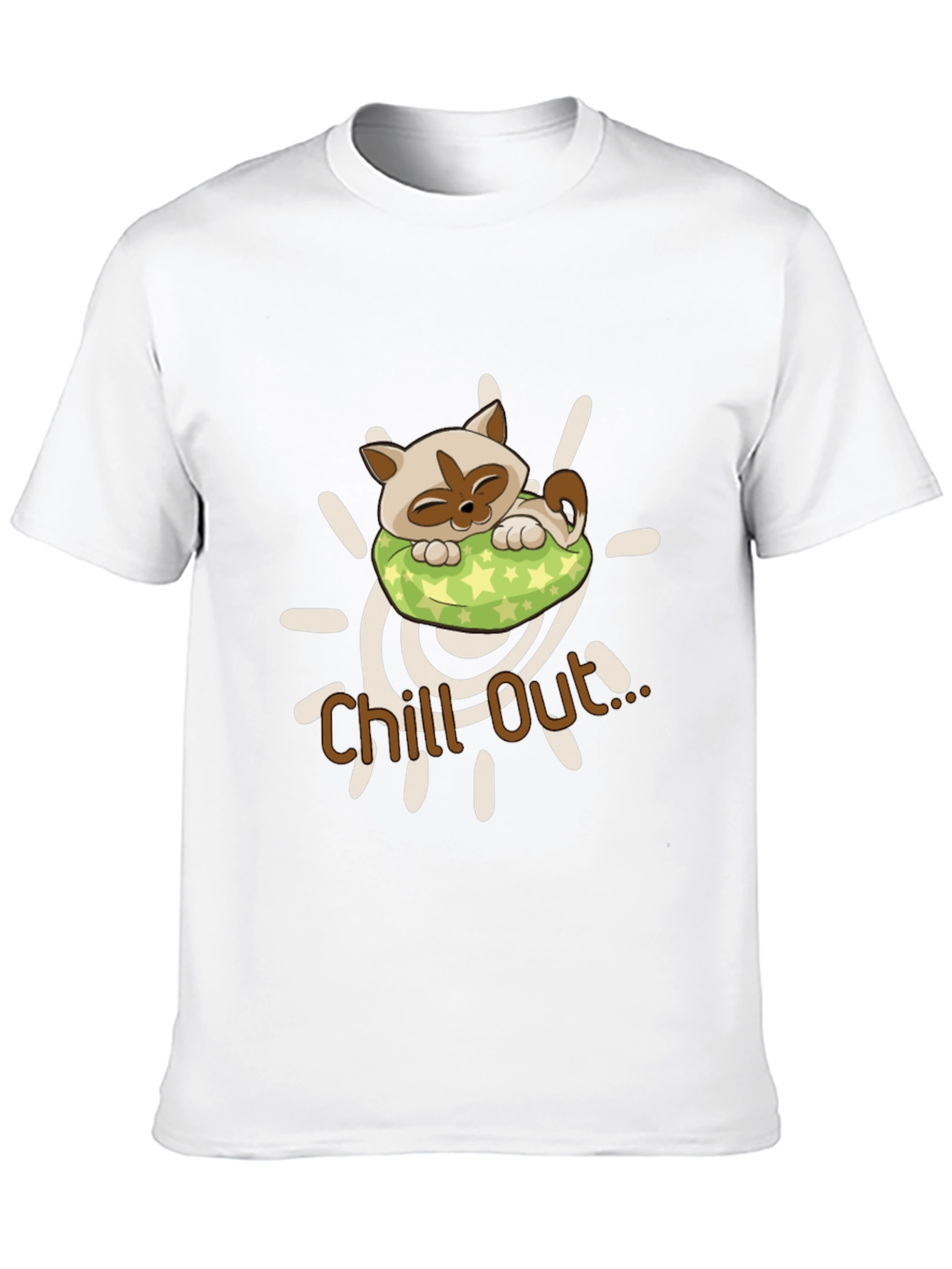 Chill Out Cat T-Shirt - Relaxed Style