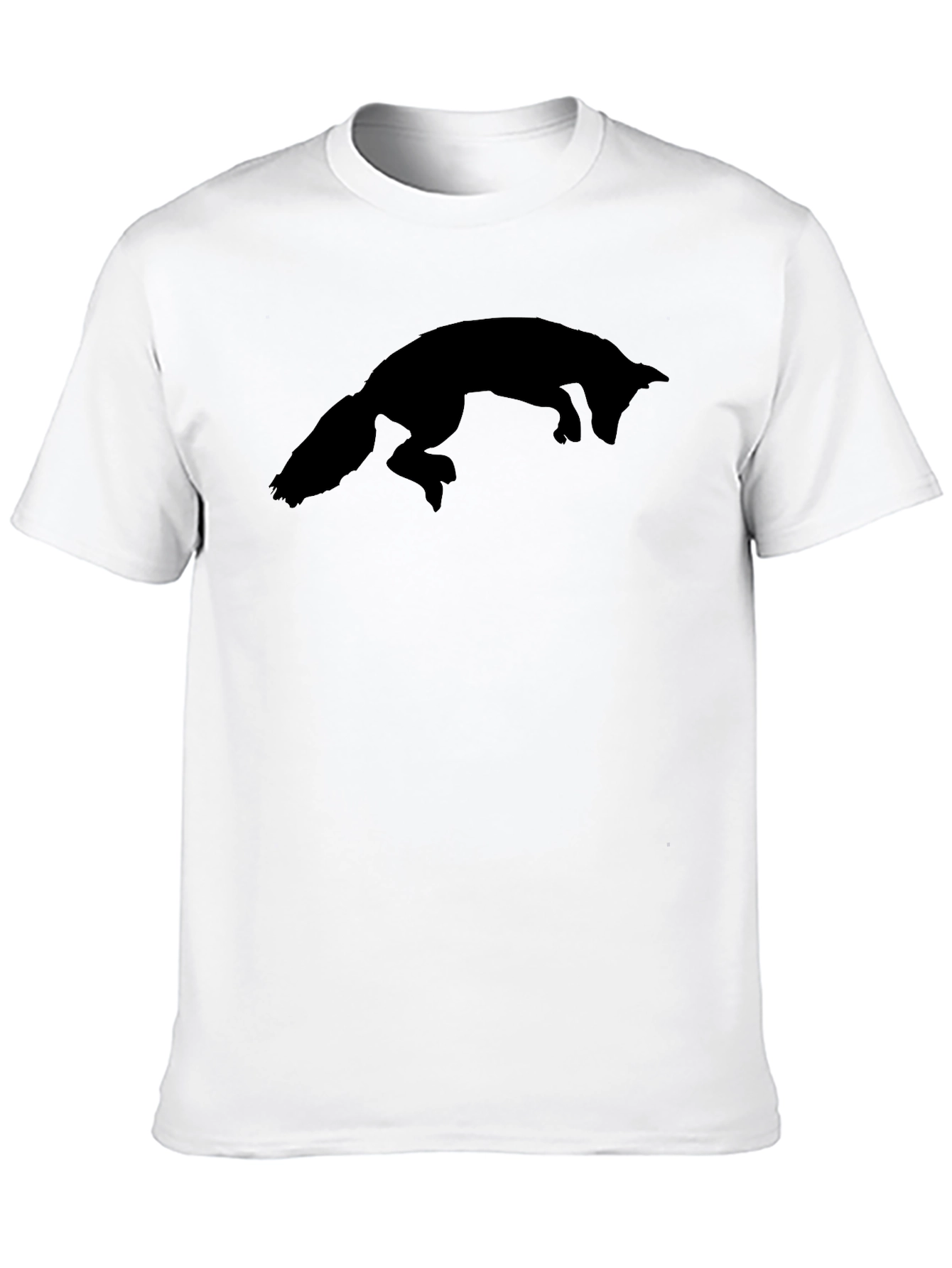 Fox Silhouette Graphic Tee - Black Cotton Blend