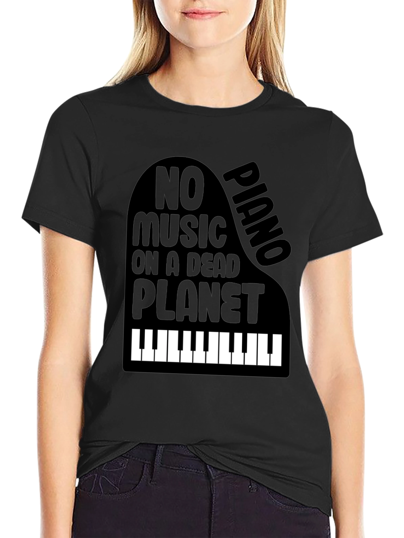 Piano No Music on a Dead Planet Graphic Tee
