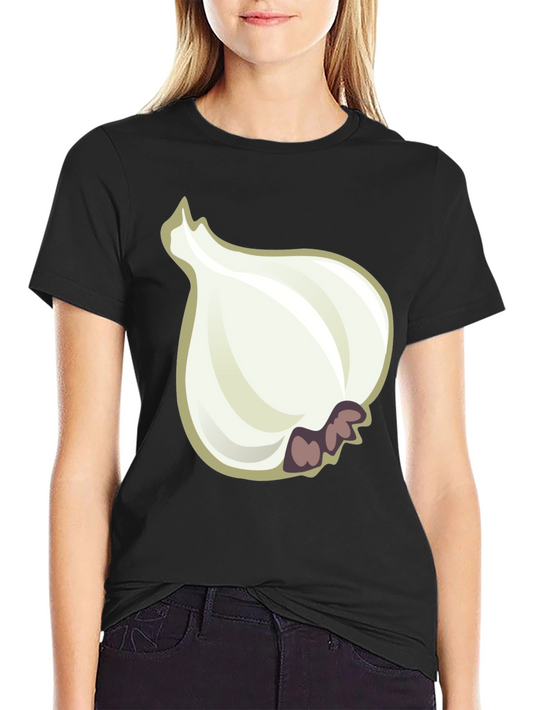 Garlic Graphic Tee - Black Cotton T-Shirt