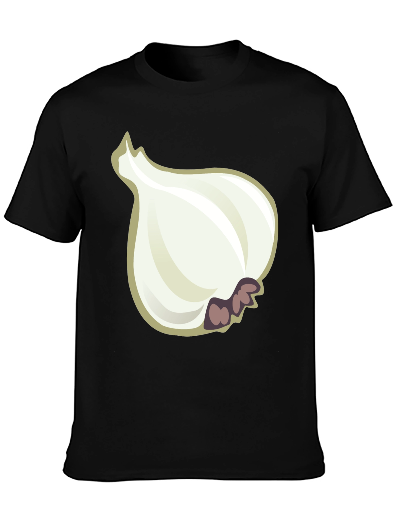 Garlic Graphic Tee - Black Cotton T-Shirt