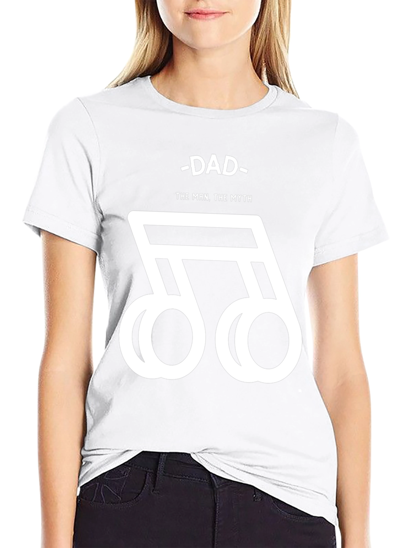 Dad The Man The Myth Music Note Graphic Tee