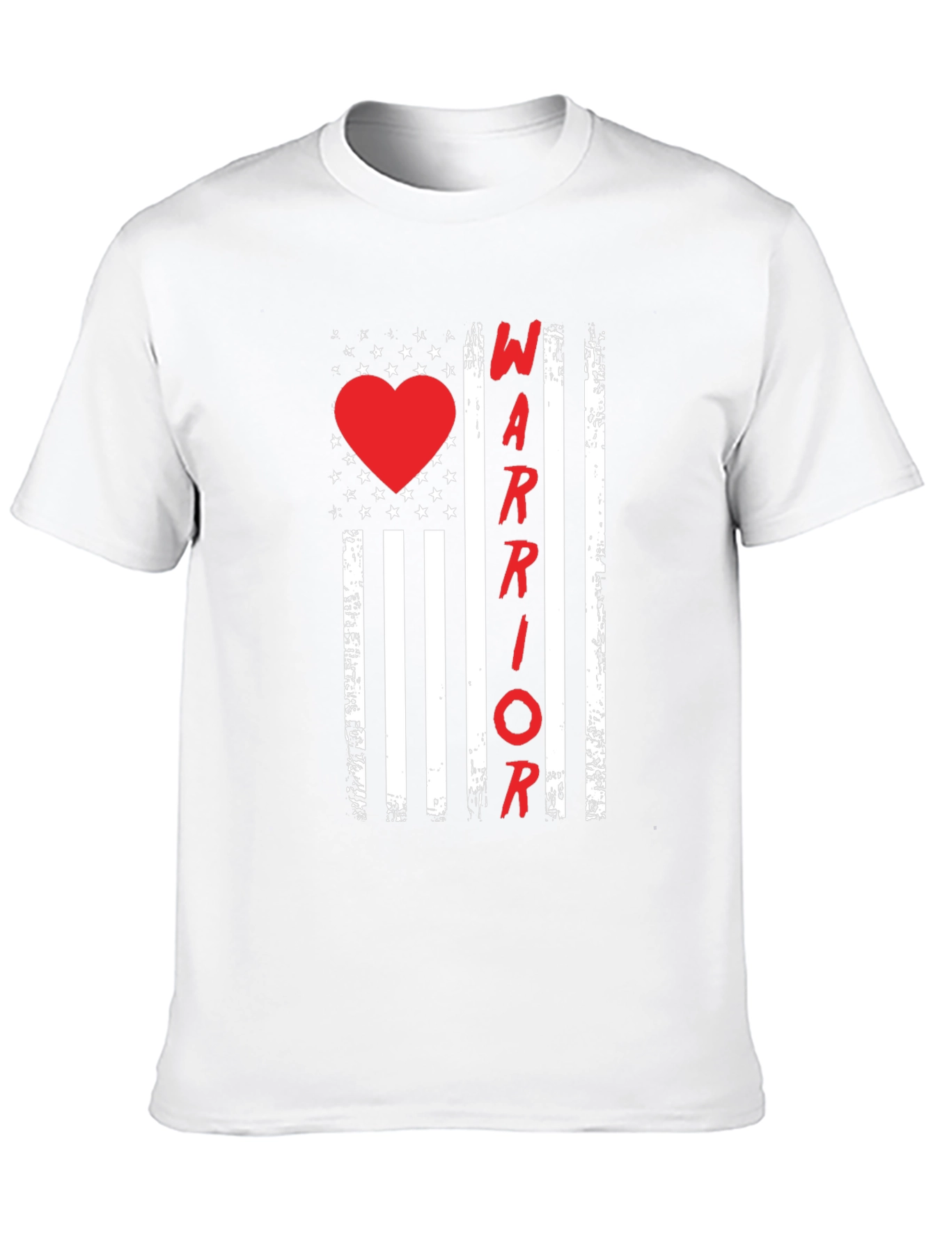 Warrior Heart Flag Graphic Tee - Black