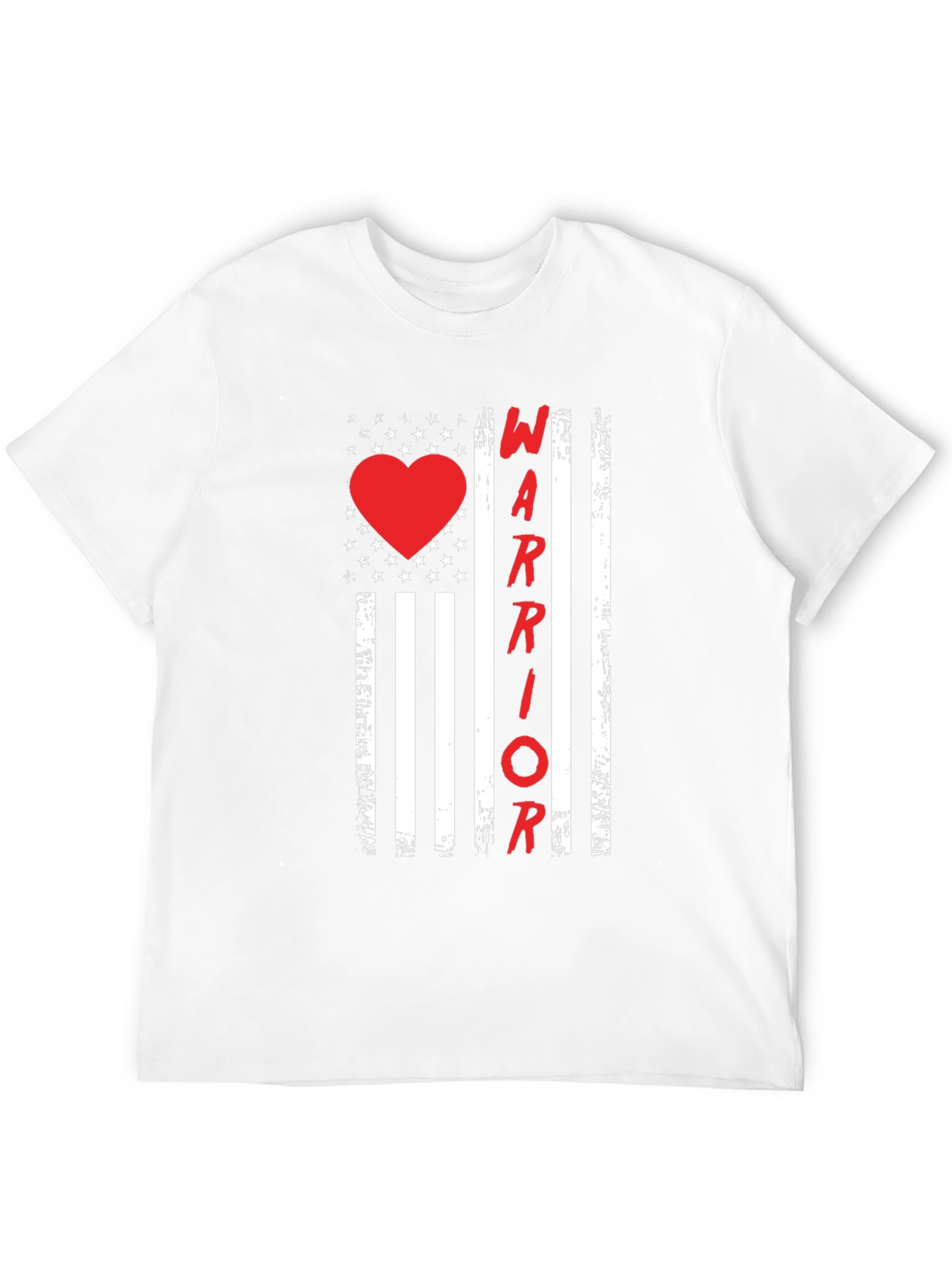 Warrior Heart Flag Graphic Tee - Black