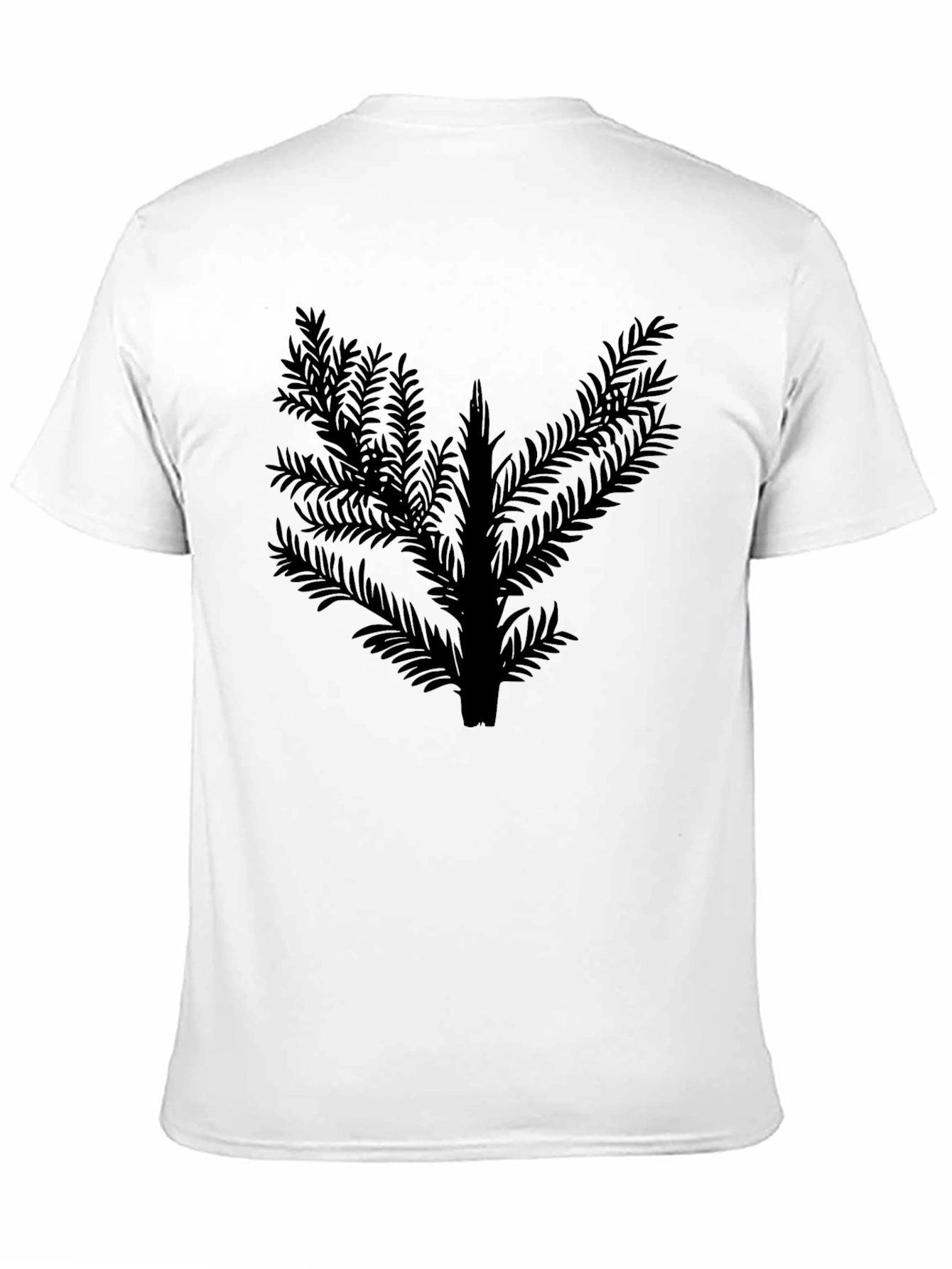 Abstract Foliage Graphic Black T-Shirt