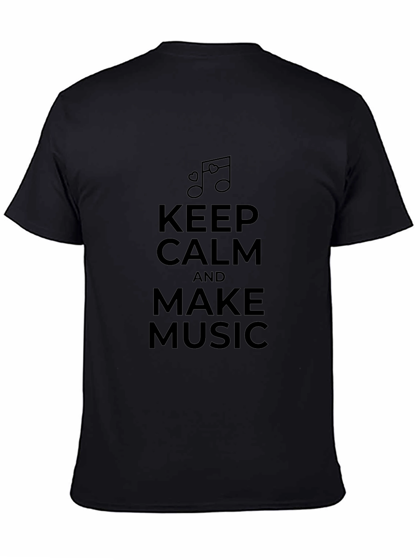 Keep Calm and Make Music Black T-Shirt