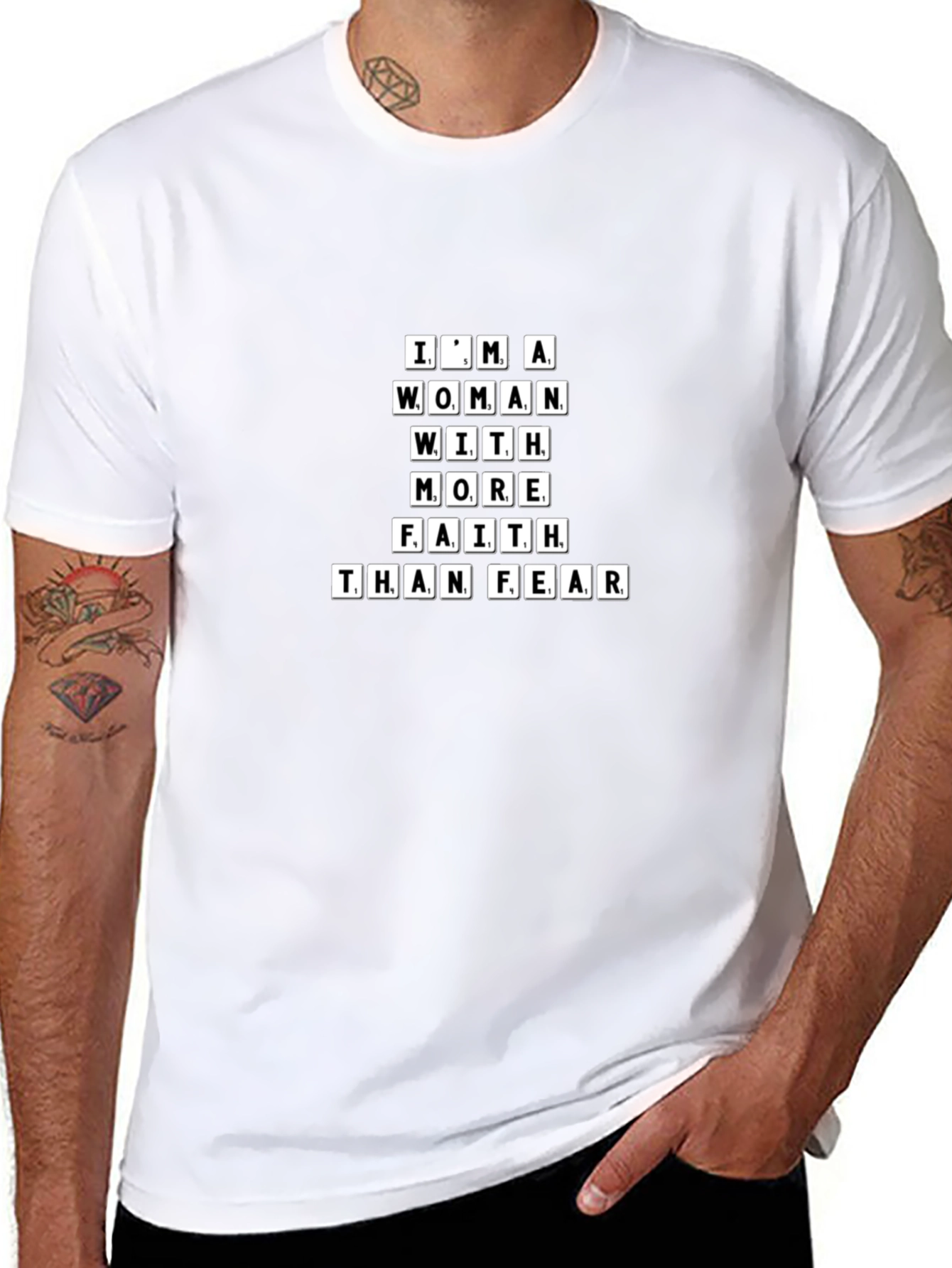 Im A Woman Faith Over Fear T-Shirt