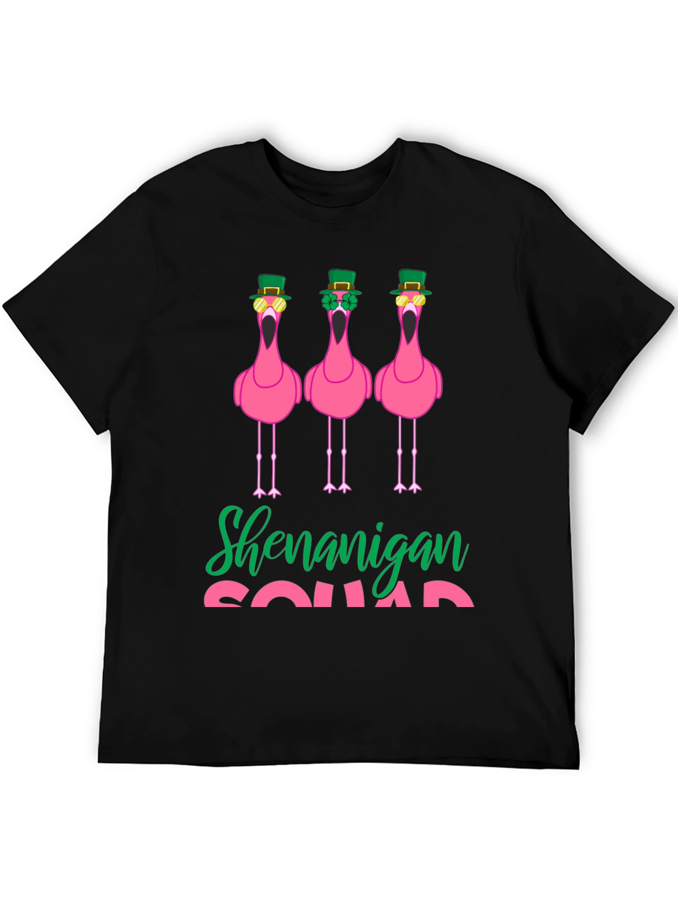 Shenanigan Squad St. Patricks Day Flamingo T-Shirt