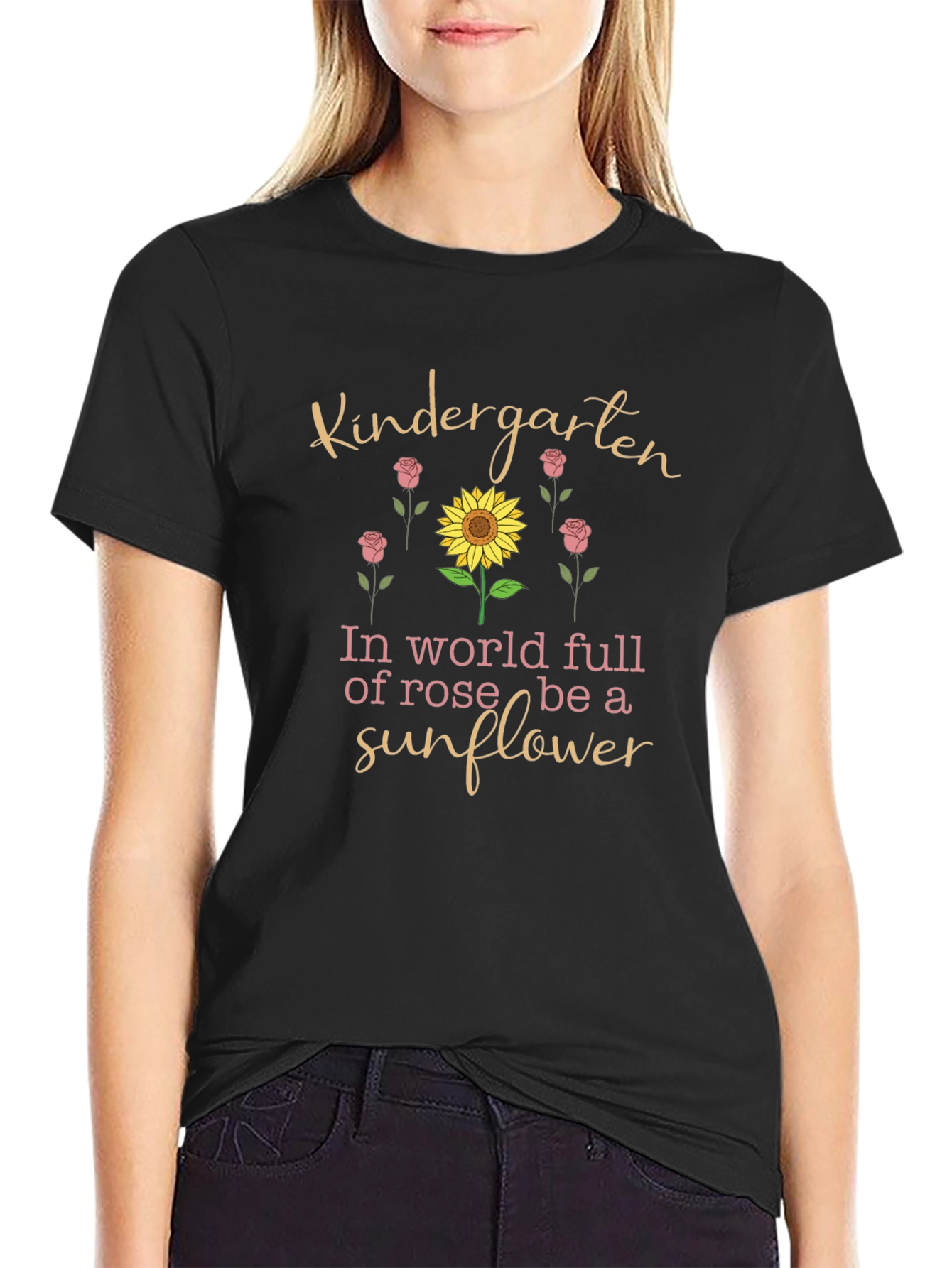 Kindergarten Sunflower Graphic Tee