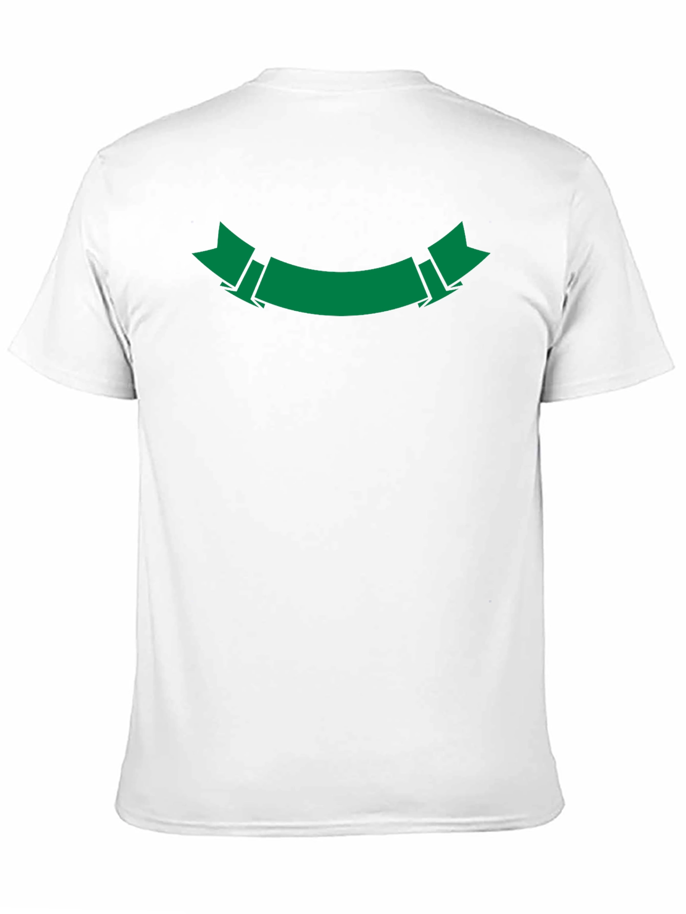 Mens Black T-Shirt with Green Ribbon Graphic