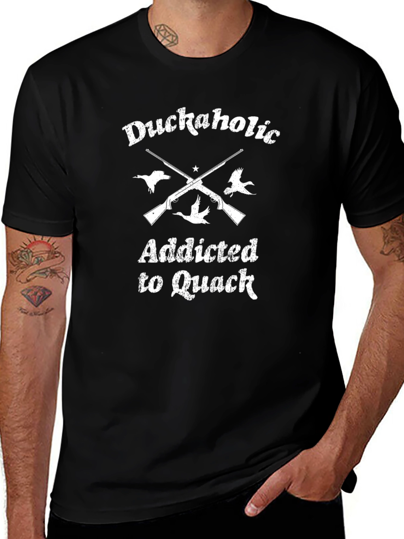 Duckaholic Addicted to Quack Graphic T-Shirt