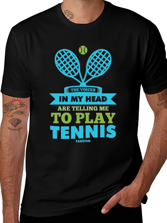 Funny Tennis T-Shirt: Voices in My Head