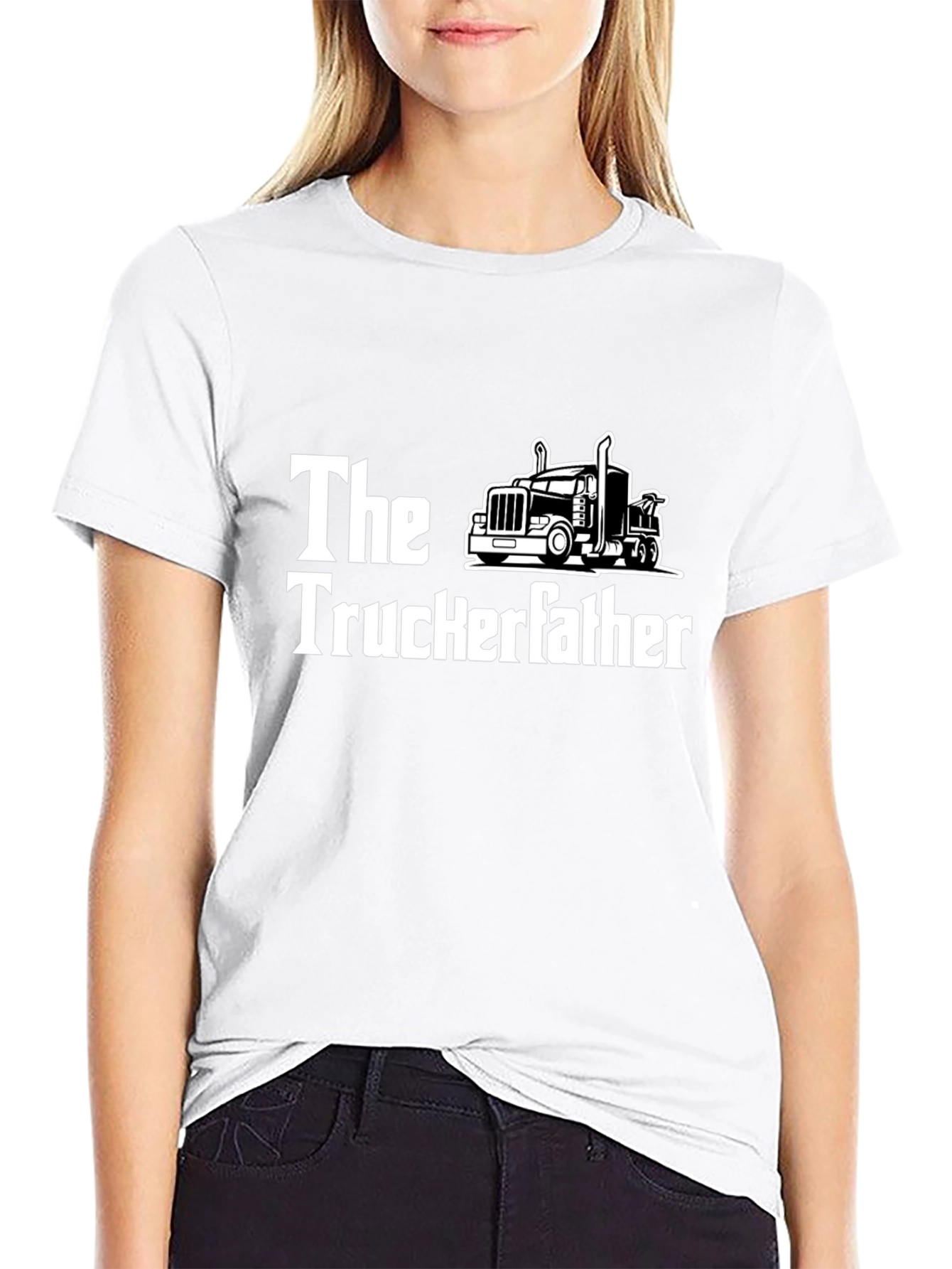The Truckerfather Black Graphic T-Shirt