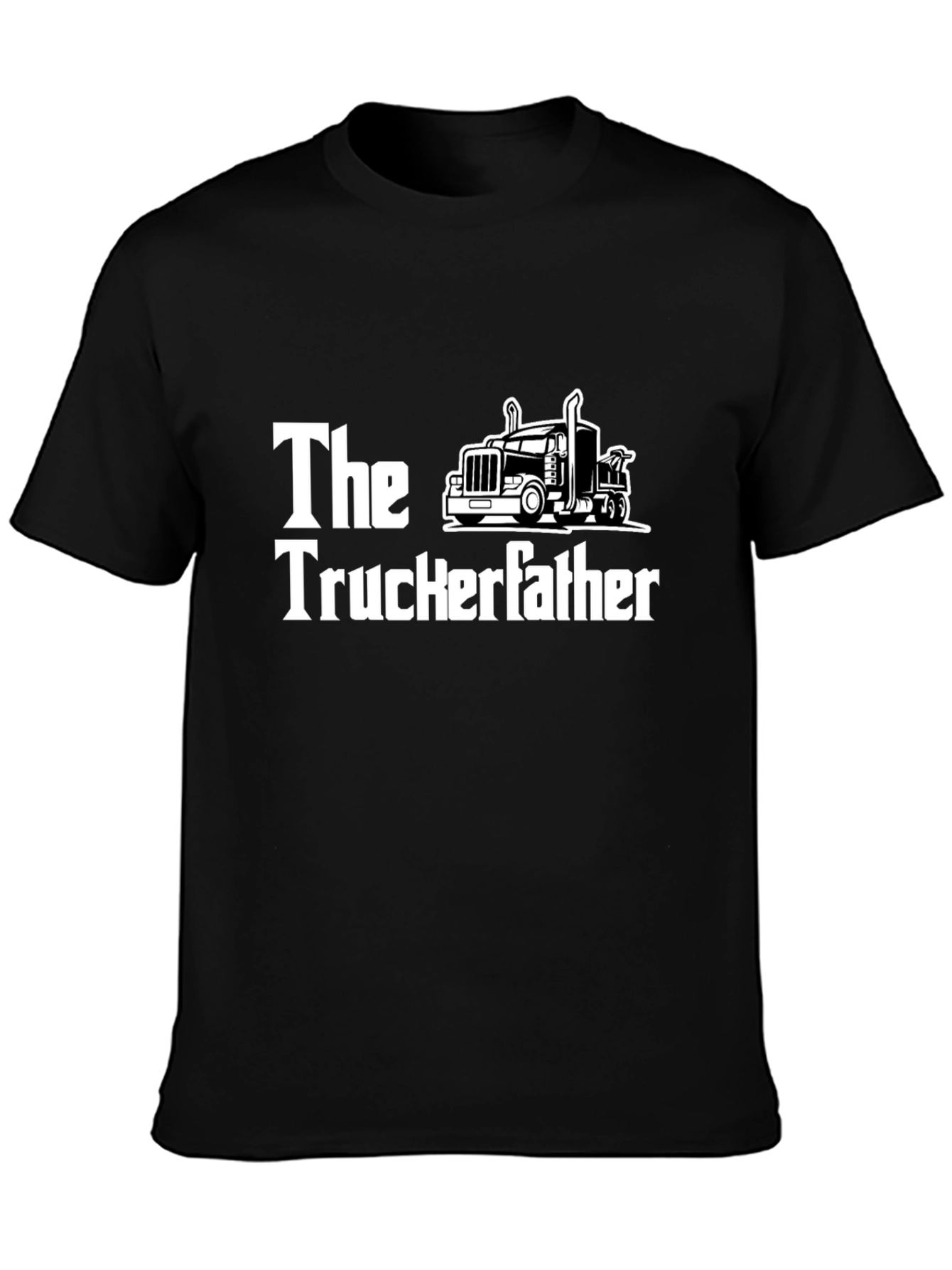 The Truckerfather Black Graphic T-Shirt