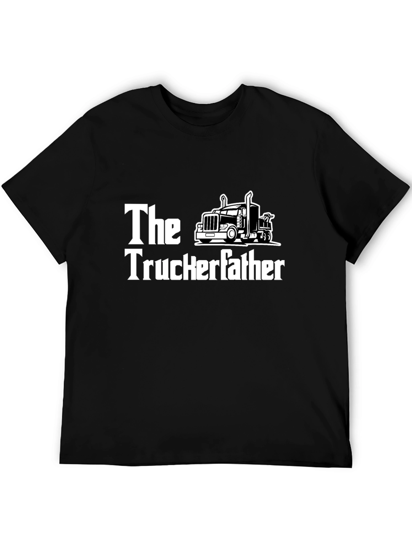 The Truckerfather Black Graphic T-Shirt