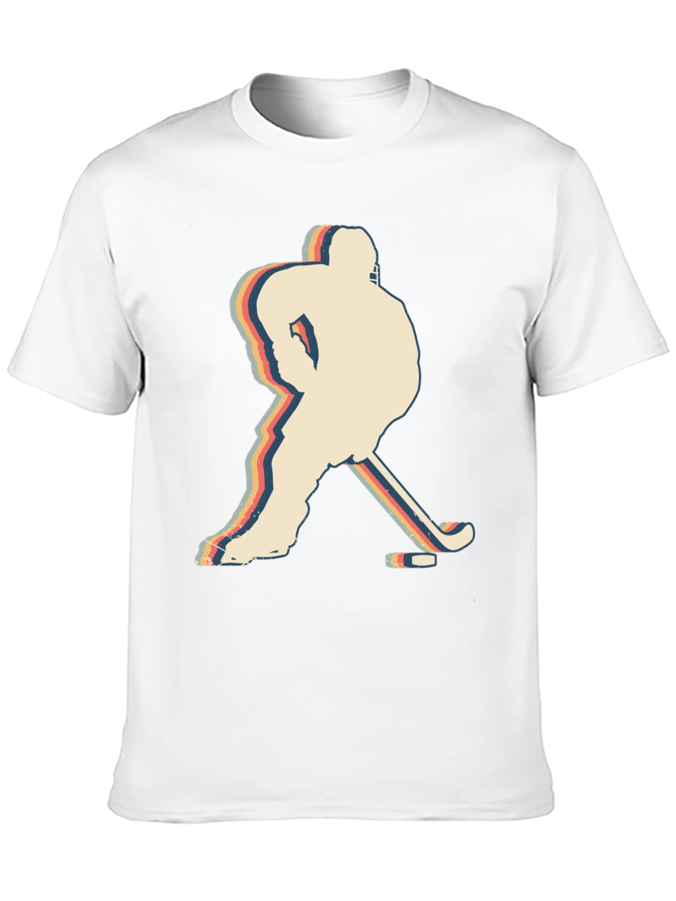 Retro Hockey Player Silhouette Graphic T-Shirt