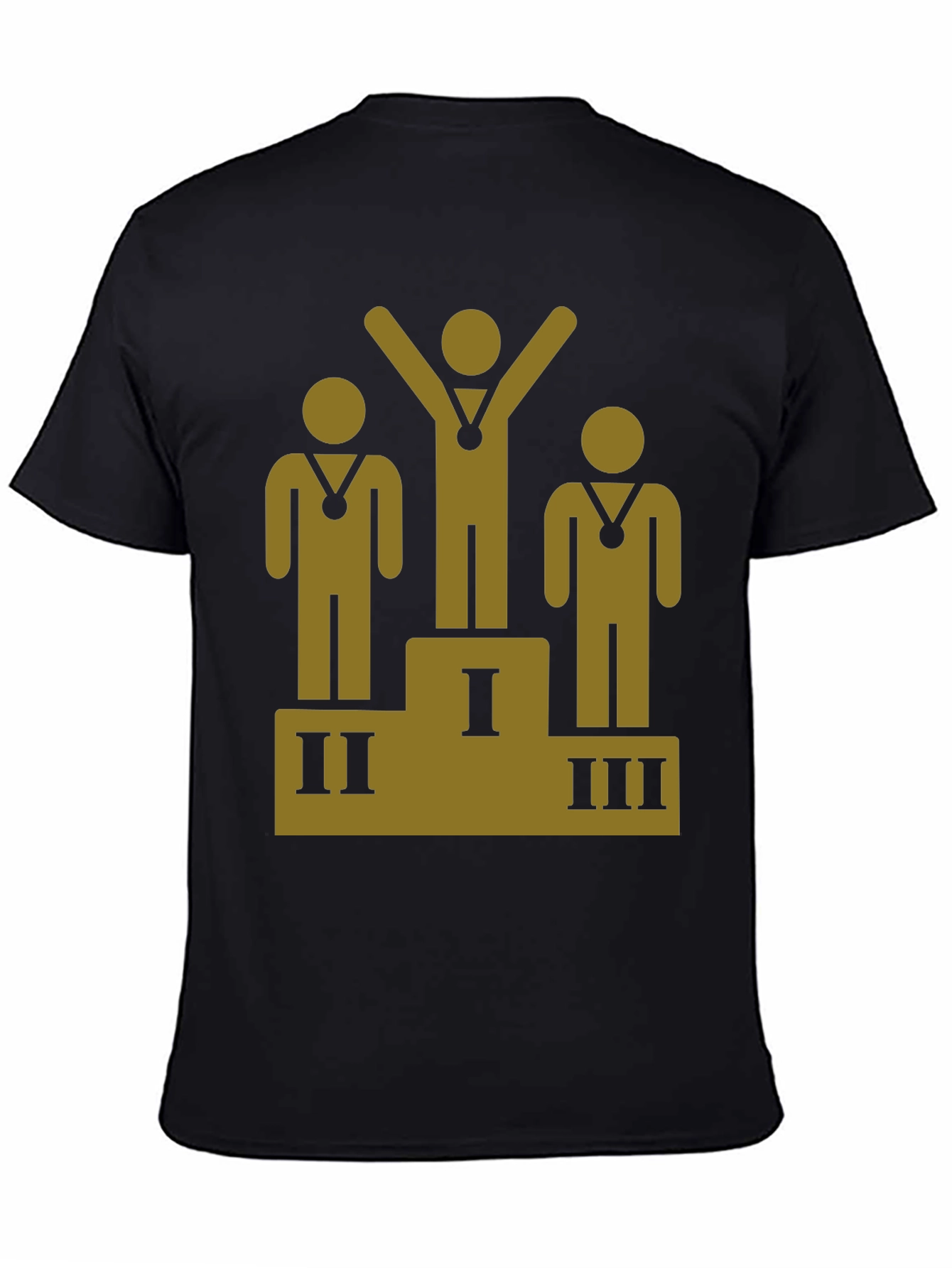 Podium Winner Graphic Tee - Black Cotton T-Shirt