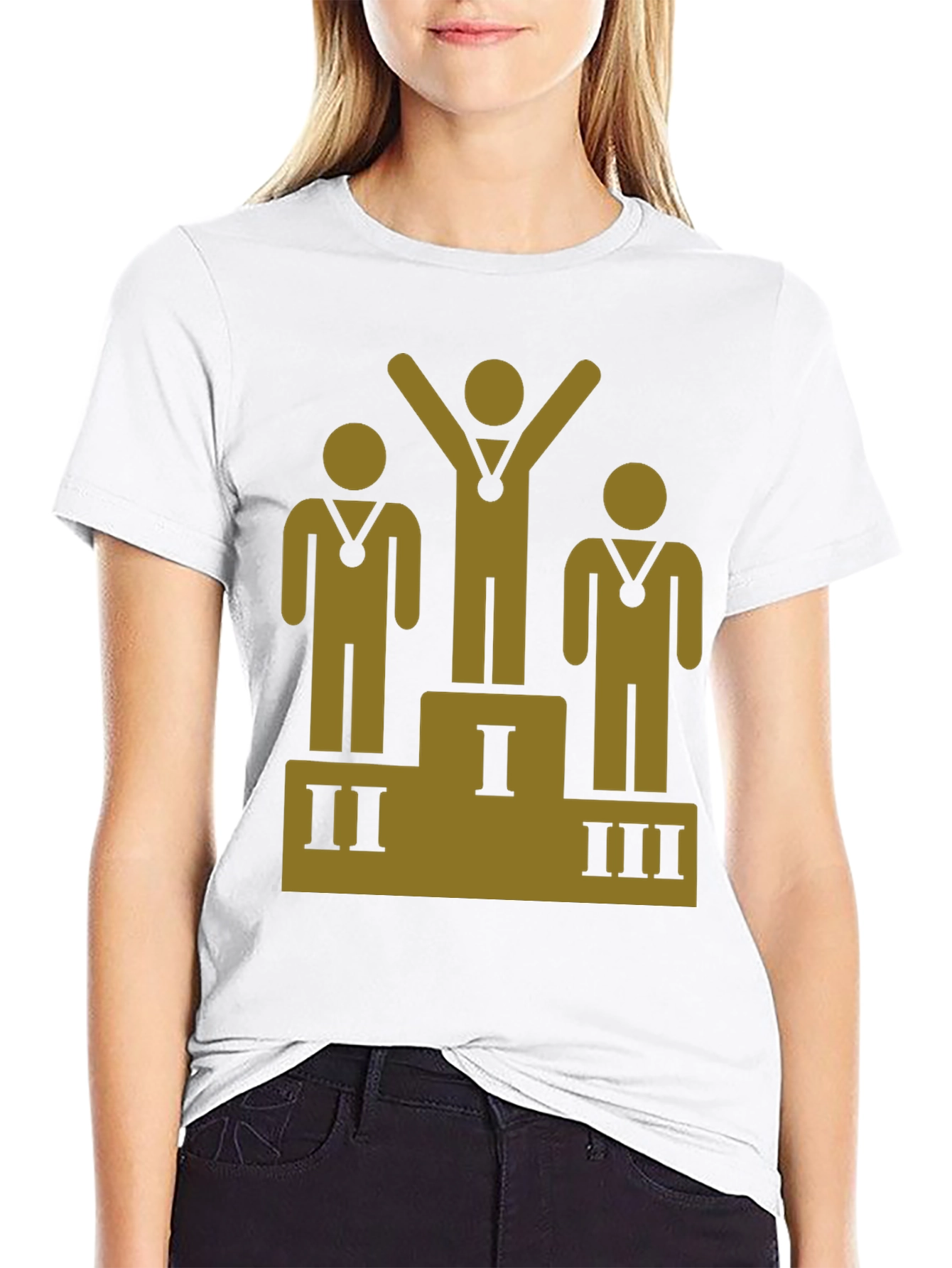 Podium Winner Graphic Tee - Black Cotton T-Shirt