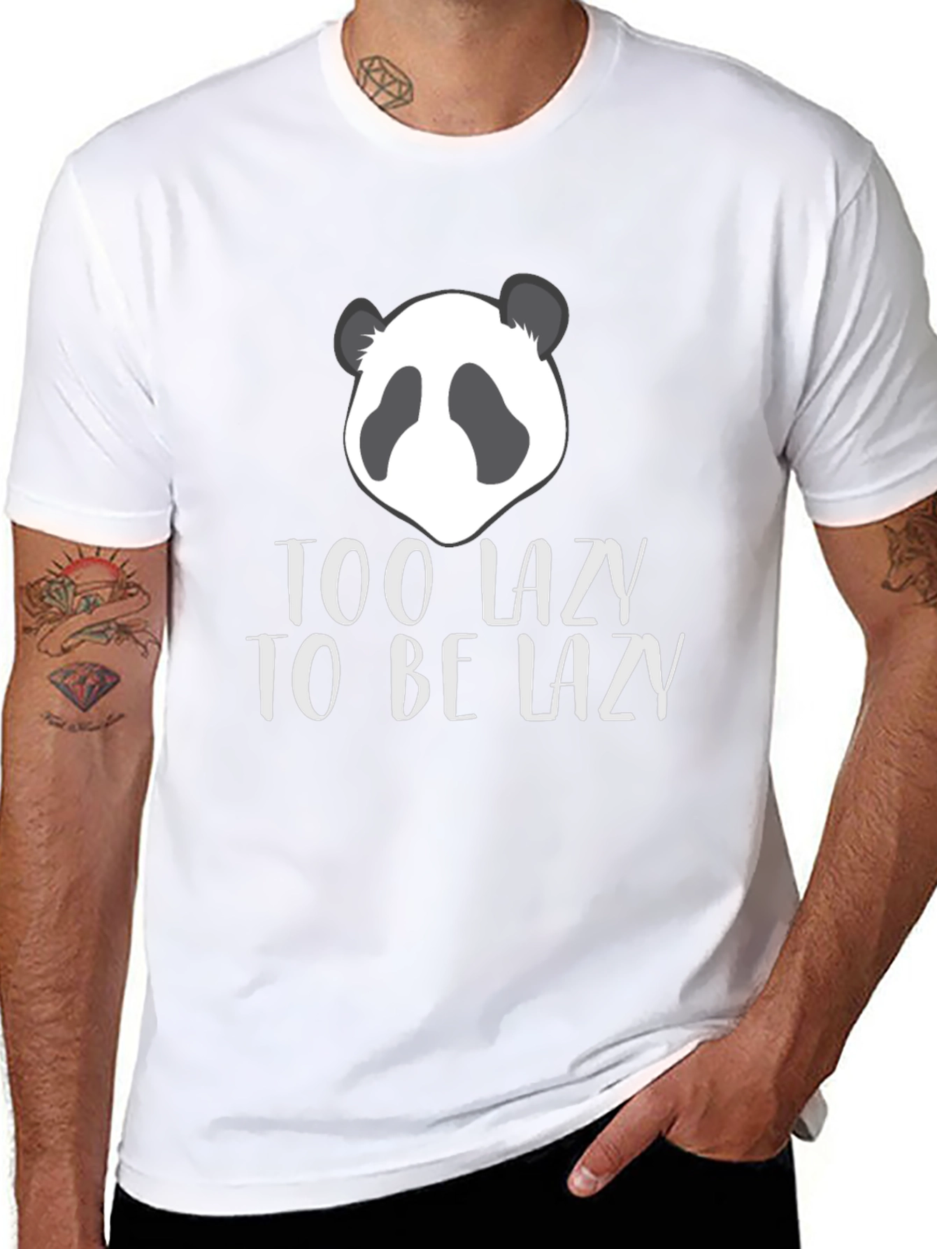 Funny Panda T-Shirt - Too Lazy To Be Lazy