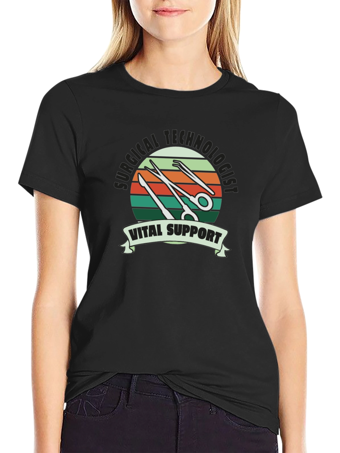Surgical Tech Vital Support Graphic Tee