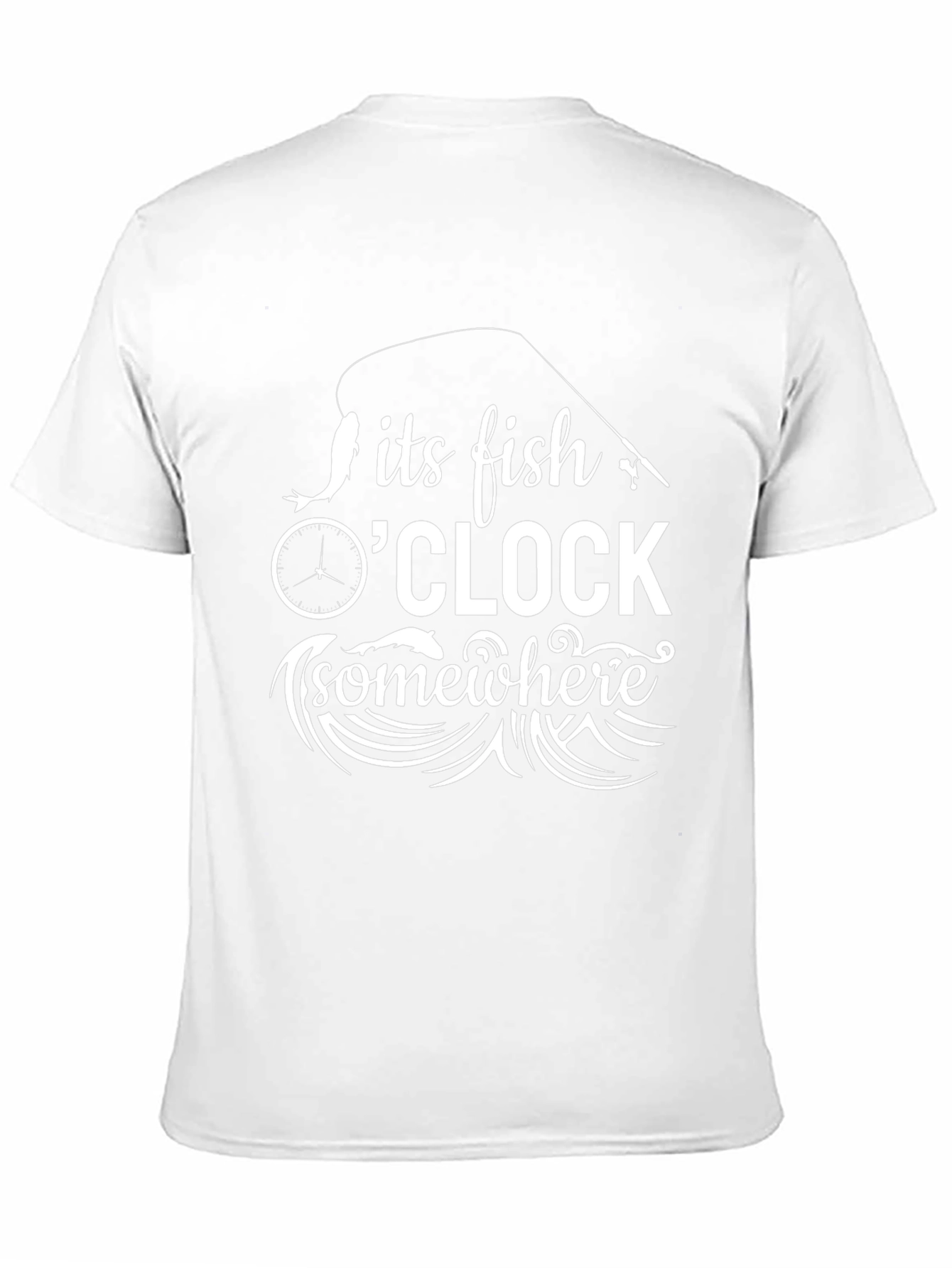 Its Fish OClock Somewhere Black T-Shirt