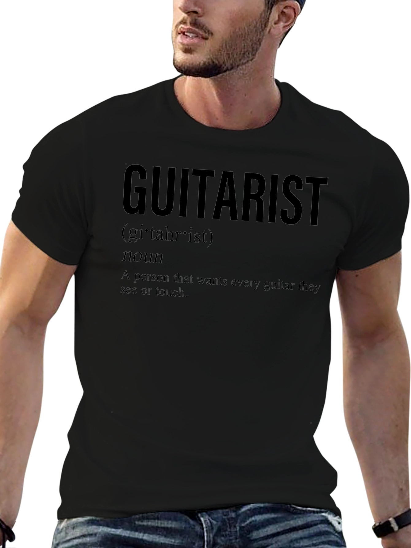 Guitarist Definition Black T-Shirt