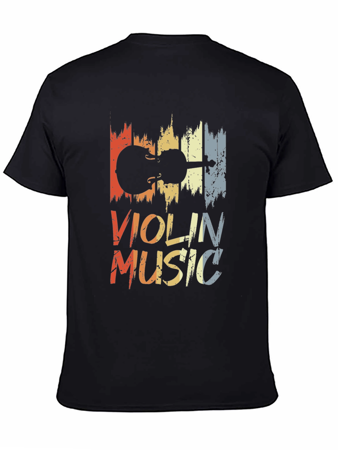 Violin Music Graphic Tee - Retro Style