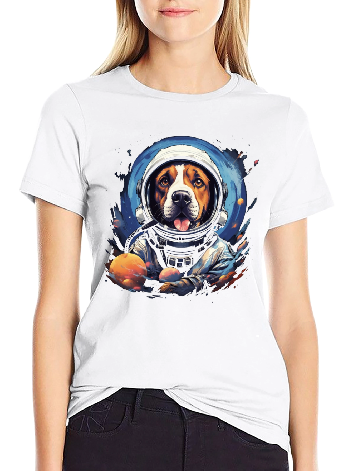 Dog Astronaut Graphic T-Shirt